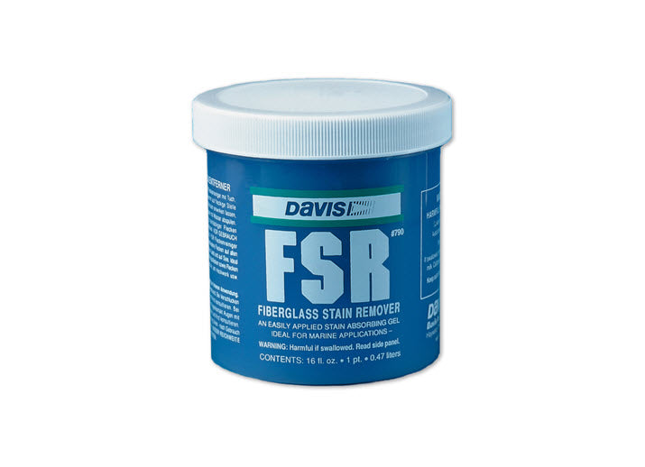 Davis Instruments FSR Fiberglass Stain Remover Gel - Available in 16 oz and 2 Liter Big Job Size