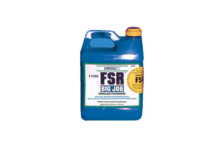Davis Instruments FSR Fiberglass Stain Remover Gel - Available in 16 oz and 2 Liter Big Job Size