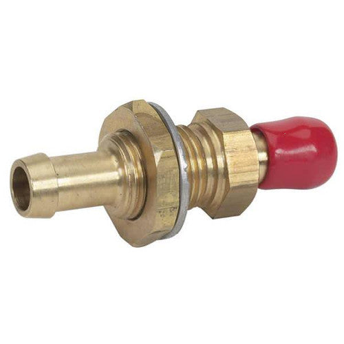 Moeller Brass Bulkhead Fitting, Straight 3/8 Inch NPT Barb Connector