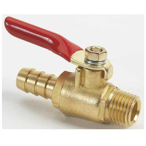 Moeller 033306-10 Brass Shut-Off Valve, 1/4 in. NPT x 3/8 in. Barb