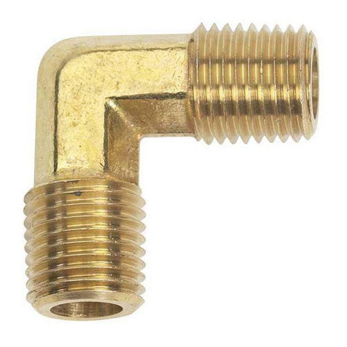 Moeller Marine Brass Elbow Fitting, Male/Male 1/4 in. NPT, Part 033438-10