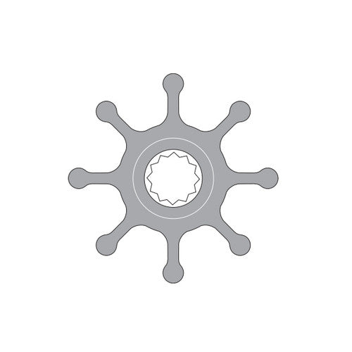 Johnson Pump F7 MC97 Impeller Kit 2.56 Inch, Replaces Jabsco 17937-0001, Fits Mercury Marine 4/6 Cyl, Volvo Penta, Yanmar, Kohler