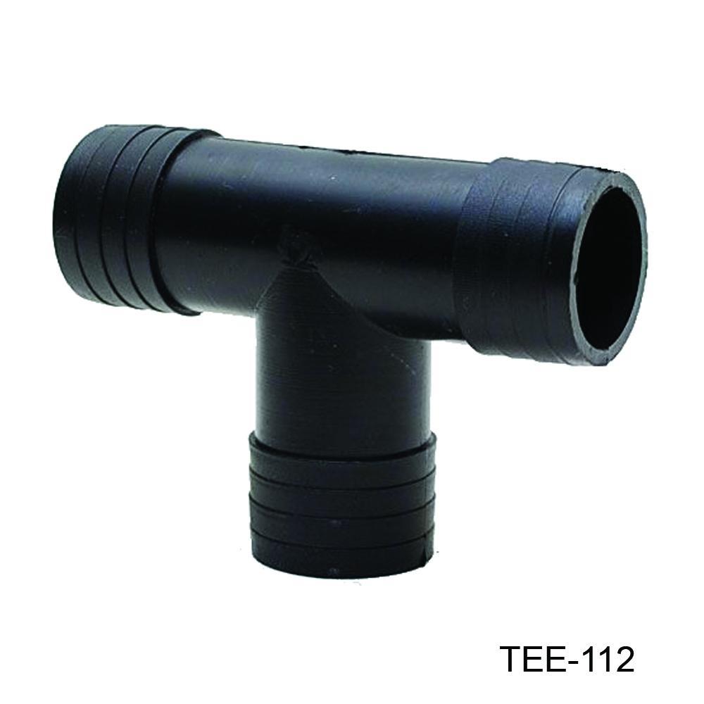 T-H Marine TEE-118 Standard 3-Way Tee Fitting, 1-1/8 Inch Hose Barb