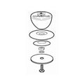 Magma 10-151 Knob and Finger Guard Assembly with Fasteners for A10-1218-2 Series Marine Kettle Grills