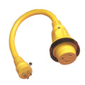 Marinco 104SPP Shore Power Pigtail Adapter, 15 Amp 125V Male to 30 Amp 125V Female