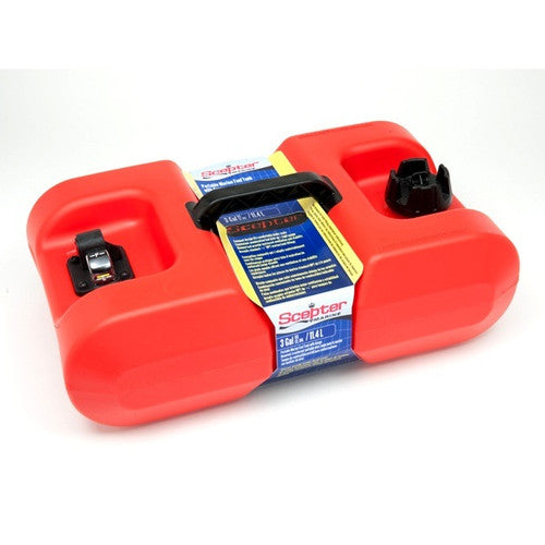 Scepter Under Seat Portable Marine Fuel Tank - Available in 3 Gallon and 6 Gallon