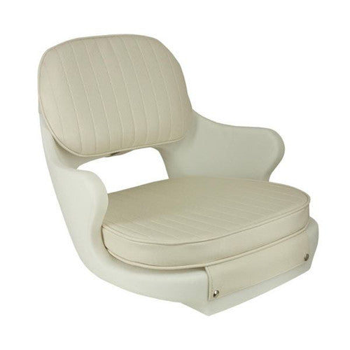 Springfield Yachtsman II Boat Seat with Mounting Plate and Cushions, White