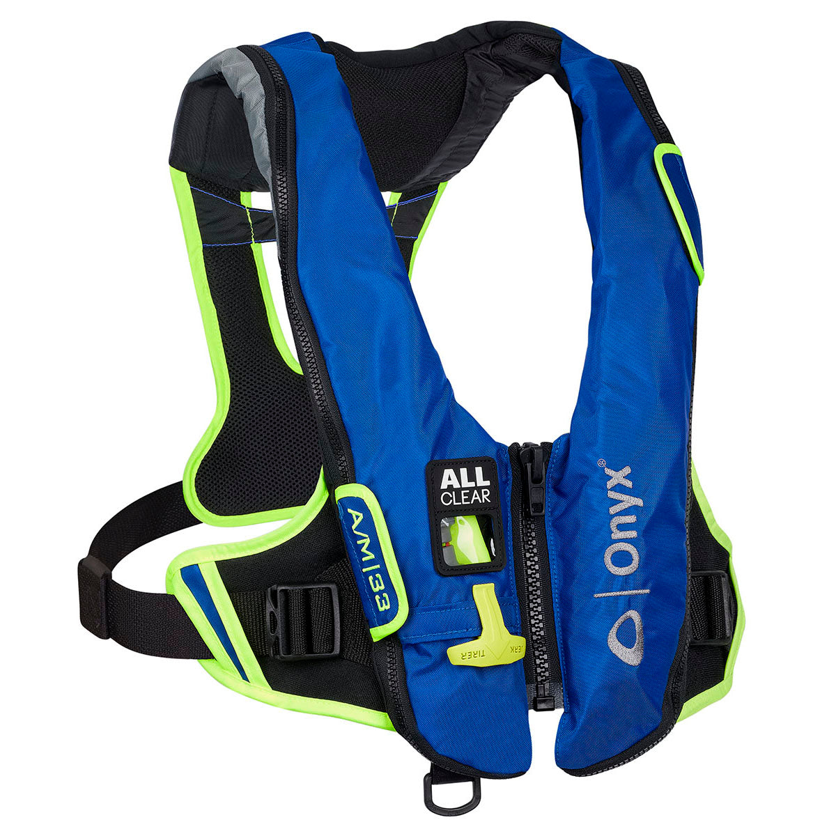 Onyx Impulse A/M-33 All Clear Automatic/Manual Inflatable Life Jacket - Blue, Adult Universal (30-65 in Chest)