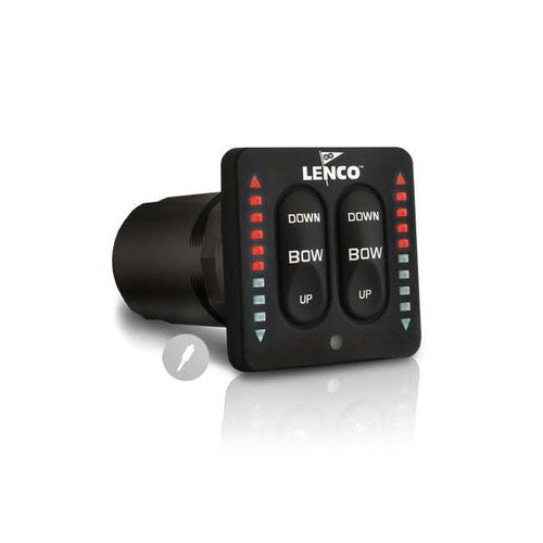 Lenco 15170-001 LED Integrated Trim Tab Switch Kit - Single Actuator, 12/24-Volt