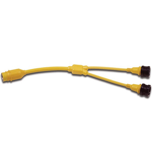 Marinco 153AY Y-Adapter, 50 Amp 125/250V Male to Two 30 Amp 125V Female Shore Power