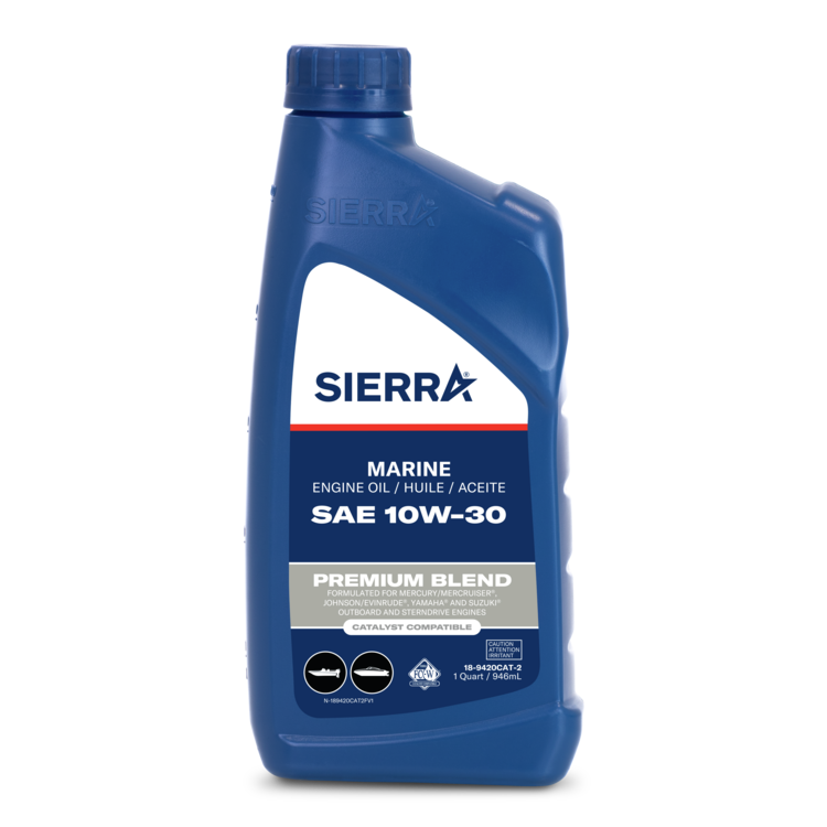 Sierra 10W-30 Catalyst Engine Oil, 1 Quart, Mercury 92-8M0078625 Equivalent (18-9420CAT-2)