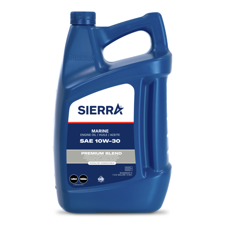 Sierra 10W-30 FC-W 4-Stroke Catalyst Engine Oil, 1 Gallon - Part 18-9420CAT-3 (Mercury 92-8M0078626)