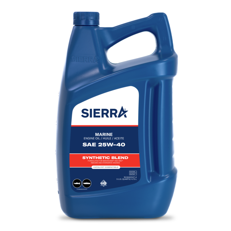 Sierra 25W-40 Synthetic Blend Catalyst Engine Oil, 5 Quart (18-9440CAT-4)