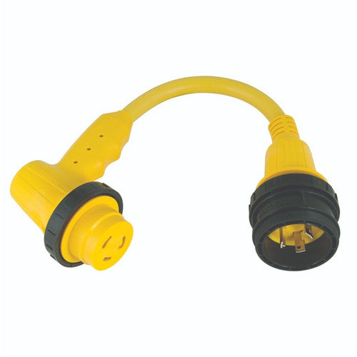 Marinco 1RPC Right Angle Shore Power Cordset Adapter, 30 Amp 125V