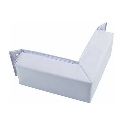 Taylor Made Products Corner Dock Bumper #345, 10 In x 10 In x 4 In Tall x 2-1/2 In Deep, White Vinyl