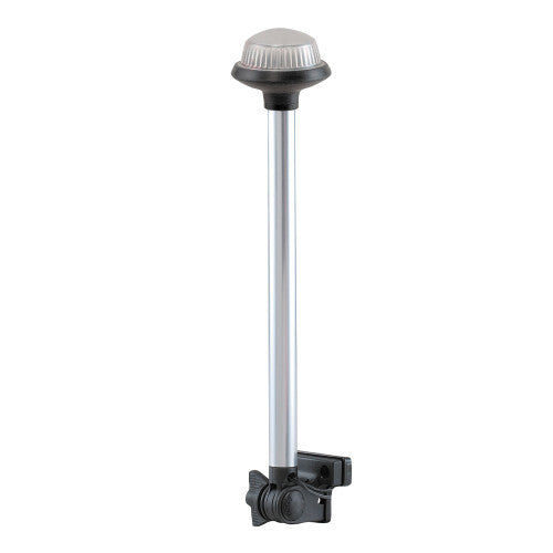 Perko 1634DP0CHR White All-Round Fold-Down Pole Light, Black Base, 13-3/8 Inch
