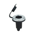 Perko 104530SDP Plug-in Stainless Steel Light Base, 3-Pin, Black, Fits 3/4 Inch Poles