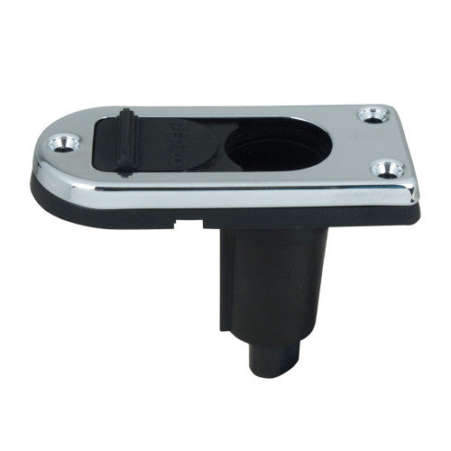Perko Stainless Steel Locking Collar Pole Light Mounting Base, 2-Pin, 0 Degree Rake - 1047P0SDP