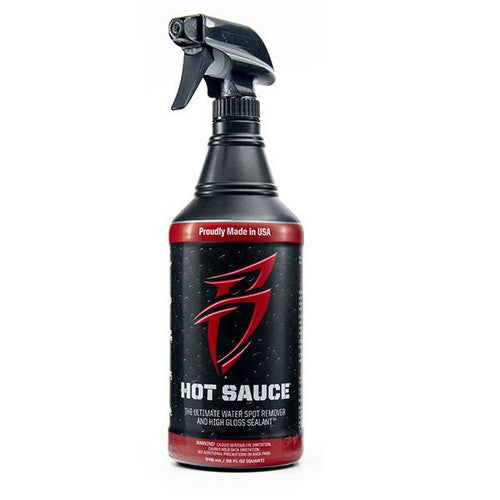 Boat Bling Hot Sauce Hard Water Spot Remover with Wax Sealant - Available in 32 oz Spray to 128 oz Gallon Refill
