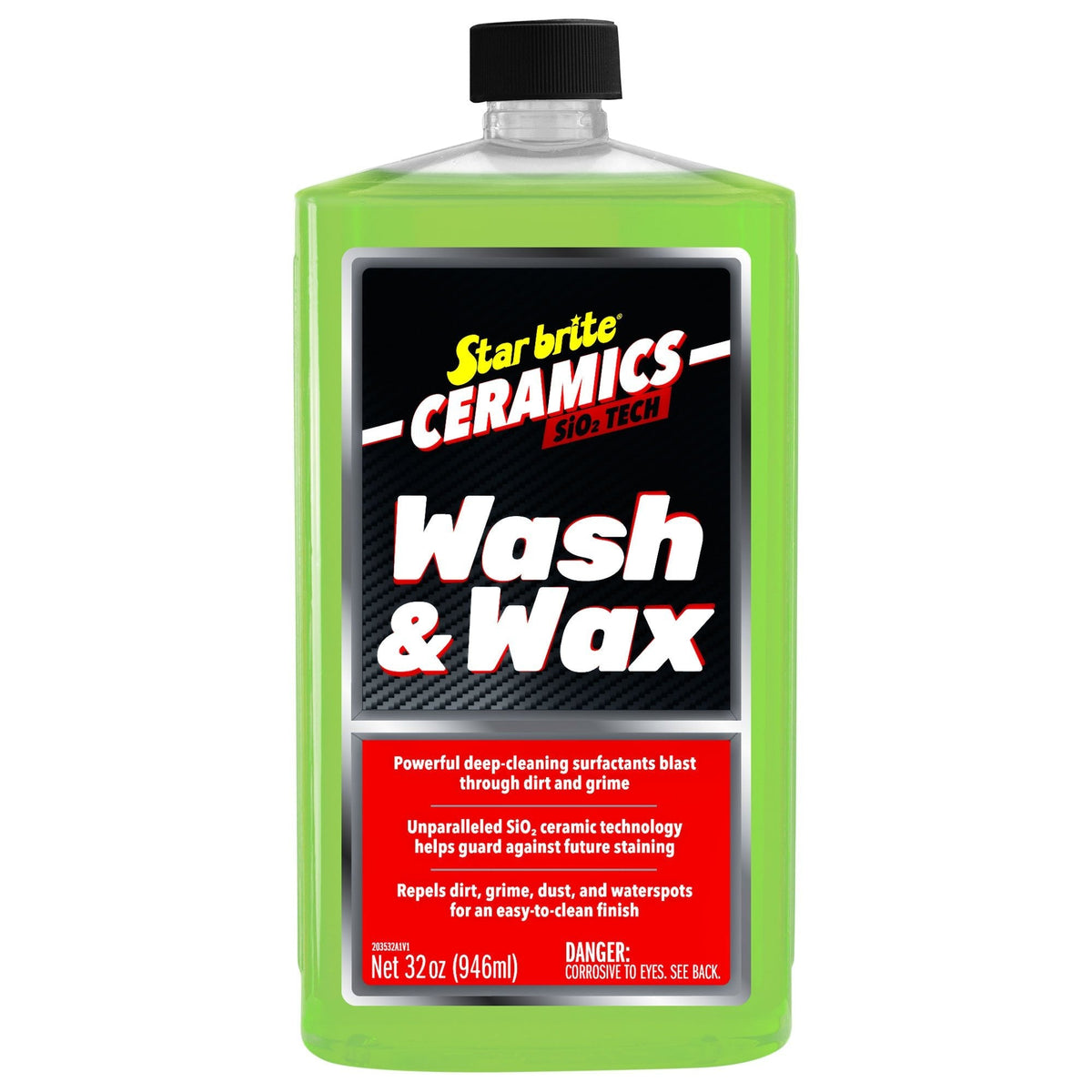 Star brite Ceramic Wash & Wax, SiO2-Infused Formula, 32 oz, Watermelon Scent