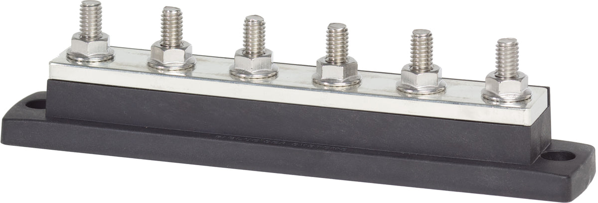 Blue Sea Systems 2126 250 Amp MaxiBus BusBar, 6-Stud 5/16-18 Common Bus Bar