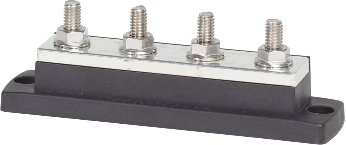 Blue Sea Systems 2127 250 Amp MaxiBus BusBar, 4 Stud, Tin-Plated Copper