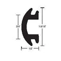 TACO Metals Rub Rail Insert - Black Vinyl, Available in 1" x 70' and 1-13/16" x 1/2" x 50' Sizes