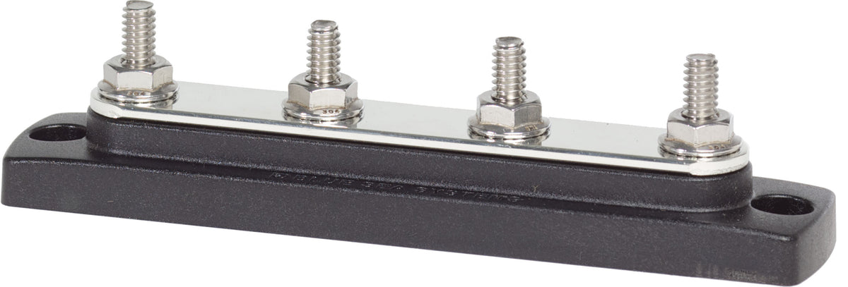 Blue Sea Systems 2303 Common BusBar, 150 Amp, 4 Stud 1/4-20, No Cover