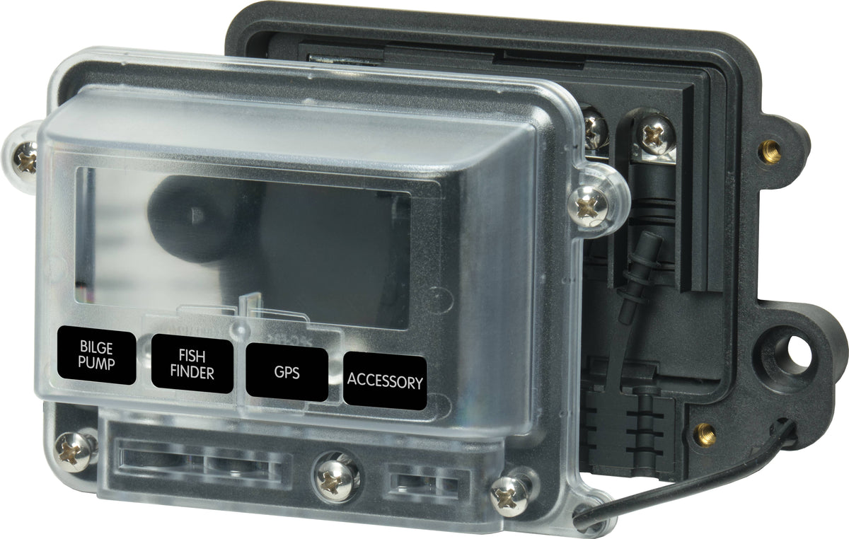 Blue Sea Systems 2356 Water-Resistant 4 Gang Common BusBar with Cover, 100A