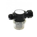 Shurflo Swivel Nut Fresh Water Strainer, 1/2 Inch Pipe Inlet, Clear Bowl, Part 255-315