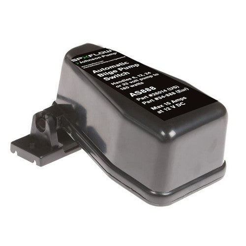 Johnson Pump 26014 AS888 Automatic Bilge Pump Float Switch, 6-32V, 15 Amp Max