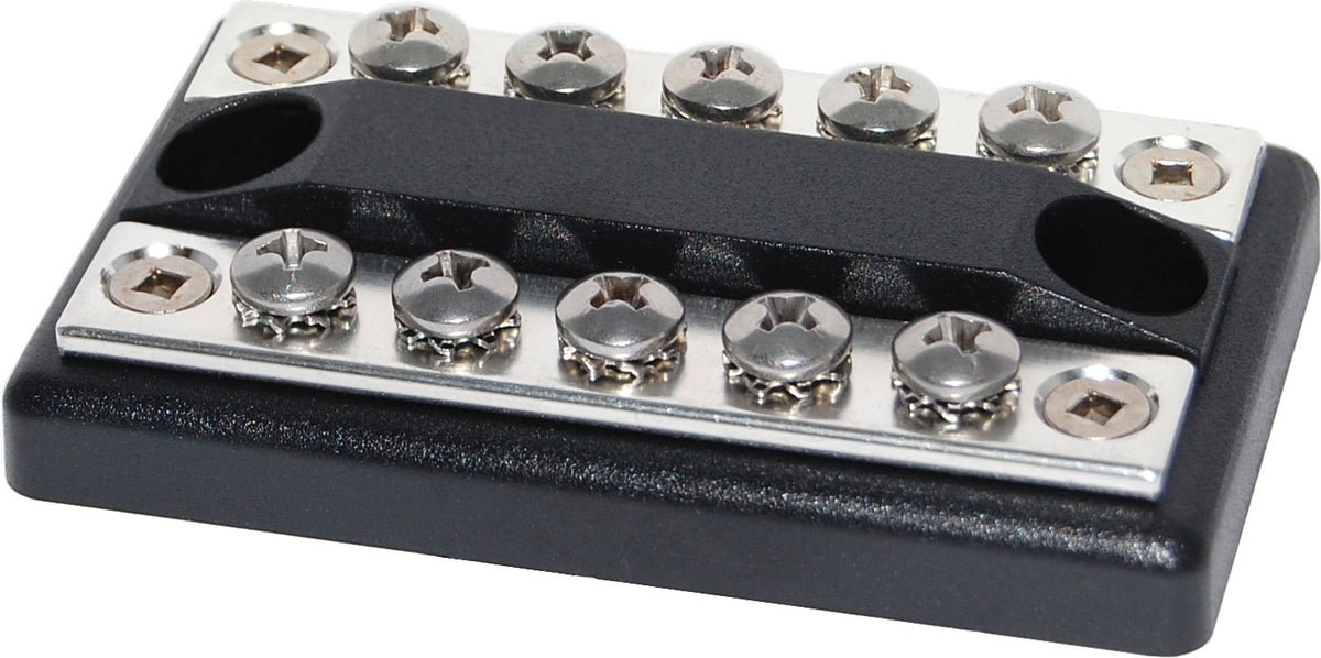 Blue Sea Systems 2701 DualBus Plus Common BusBar, 130A AC / 150A DC, 5-Terminal 8-32 Screw