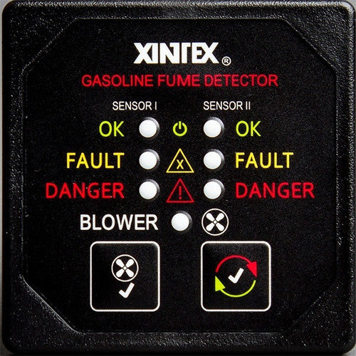 Fireboy-Xintex G-2BB-R Marine Gasoline Detector, 2-Zone with Blower Relay