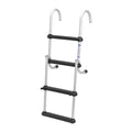 JIF Marine ASC4-SS 4-Step Removable Folding Pontoon Ladder, Stainless Steel 316