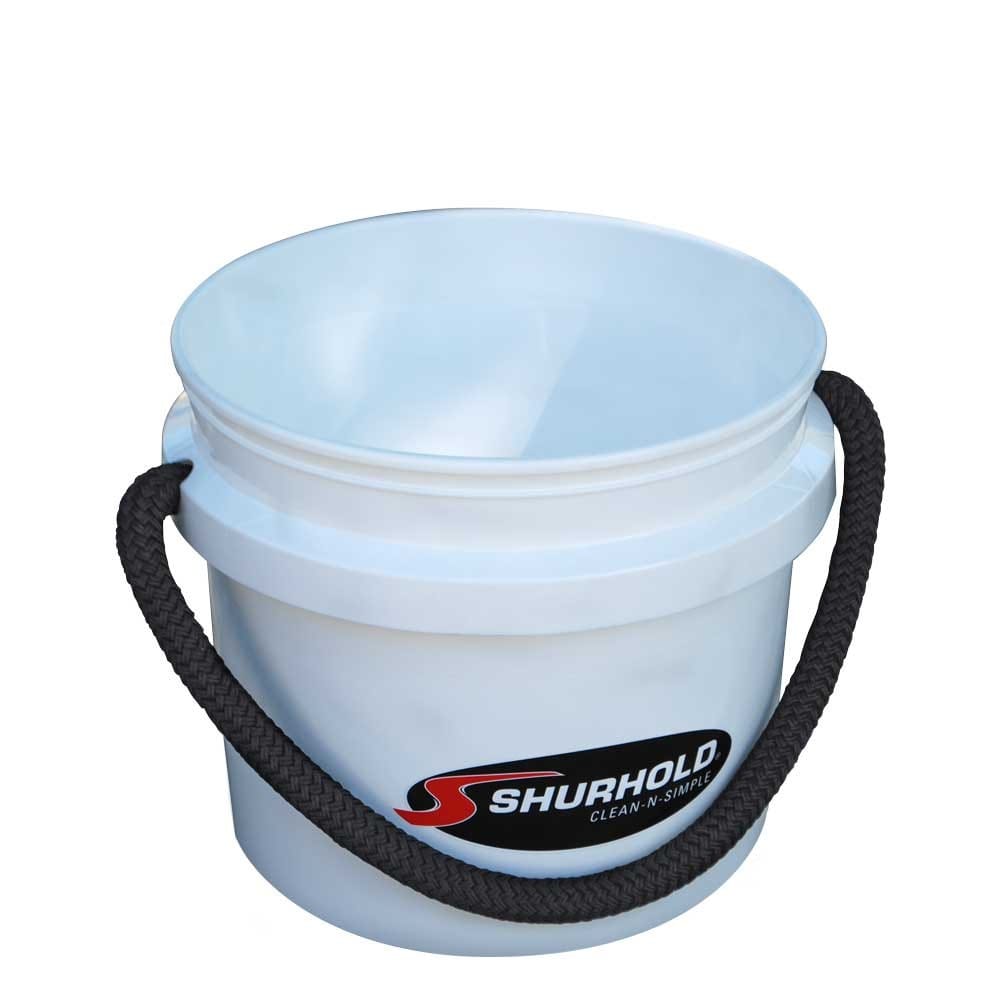 Shurhold World's Best Rope Handle Bucket - Available in 3.5 Gallon White and 5 Gallon Black