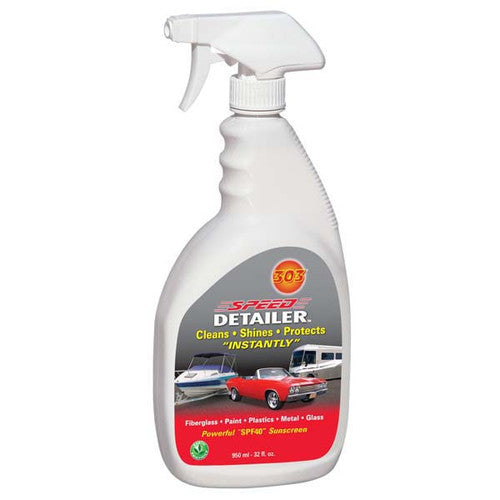 303 Products Speed Detailer Spray, 32 oz - High-Gloss UV Protectant for Fiberglass, Chrome, Glass and Vinyl