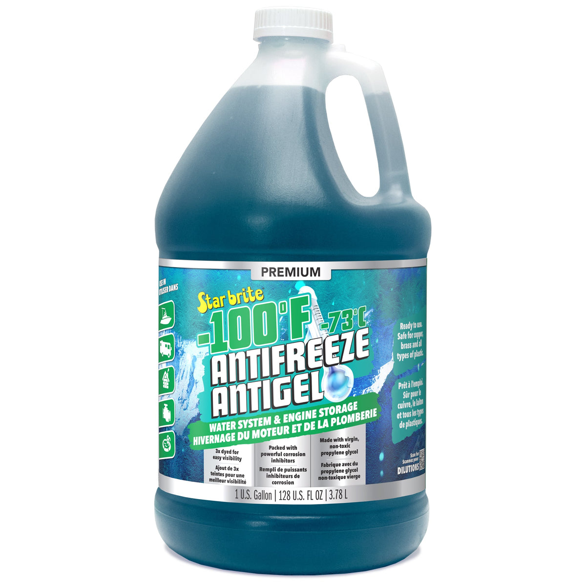 Star brite -100F Antifreeze for RV, Boat and Water Systems, Propylene Glycol Formula