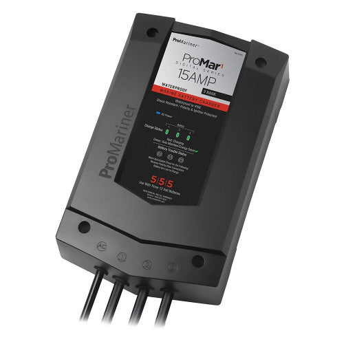 ProMariner ProMar1 DS Onboard Marine Battery Charger - 10 Amp 2 Bank to 15 Amp 3 Bank