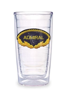 Tervis Tumblers Admiral 16 oz Insulated Tumbler, Double-Wall Polycarbonate