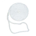 Amstrand 3-Strand Twisted Nylon Dock Line, White - Available in 3/8" x 15' to 3/8" x 20'