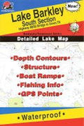 Fishing Hot Spots L113 Lake Barkley South Section Waterproof Fishing Map