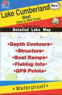 Fishing Hot Spots Lake Cumberland West Kentucky Fishing Map, Waterproof Chart, L444