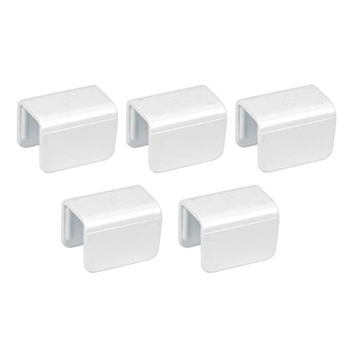 Terricraft Bimini Boat Clip - Square 1" Clips for 7/8" Rails, 5-Pack, White or Black