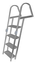 JIF Marine ERR7 7-Step Folding Aluminum Dock Ladder, 300 lb Capacity