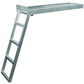 JIF Marine 5-Step Under Deck Pontoon Ladder CSD1-5, Flat Front Mount, Aluminum, 300 lb Capacity