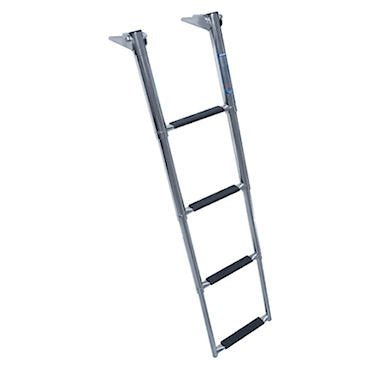 Windline TDL Series Stainless Steel Telescoping Over-Platform Boat Ladder, Available in 3-Step and 4-Step