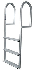 JIF Marine 5-Step Stationary Dock Ladder DJV5, Anodized Aluminum, 750 lb Capacity