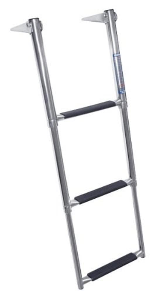Windline TDL Series Stainless Steel Telescoping Over-Platform Boat Ladder, Available in 3-Step and 4-Step