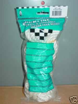 Amstrand 3-Strand Twisted Nylon Dock Line, White - Available in 3/8" x 15' to 3/8" x 20'