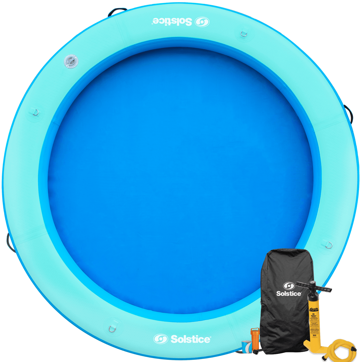Solstice Inflatable Hangout Ring 8' Circular Mesh Dock, Fits 4-6, Model 38081